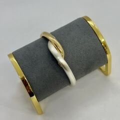 Özel Seri İki Renk Kıvrım Detay Kelepçe Bileklik