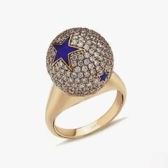 Özel Seri Zirkon Taşlı Renkli Yıldız Detay Yüzük