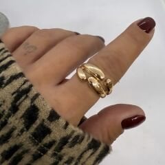 İkili Damla Görünüm Yüzük