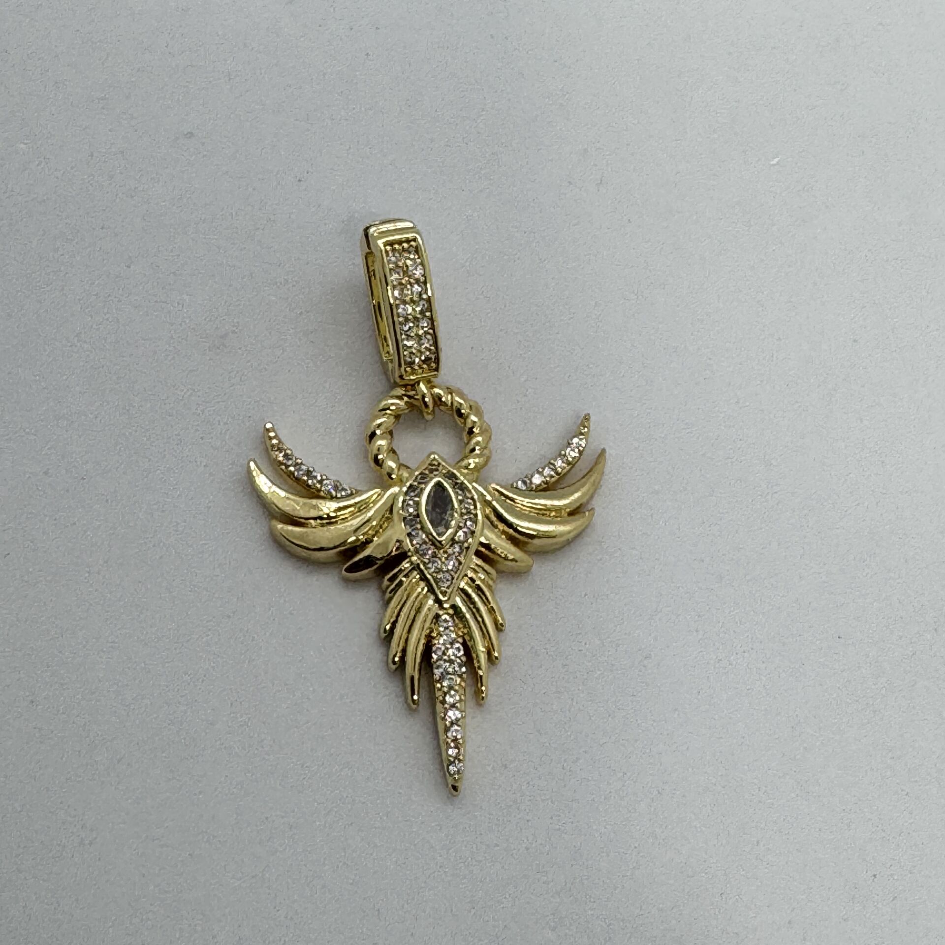 Özel Seri Zirkon Taşlı Anka Kuşu Figür Çok Amaçlı Charm Uç