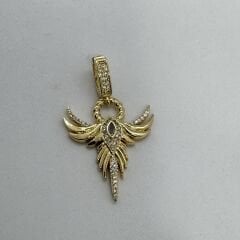 Özel Seri Zirkon Taşlı Anka Kuşu Figür Çok Amaçlı Charm Uç