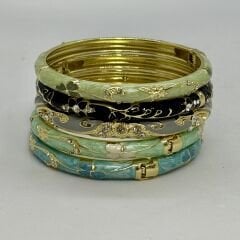 Özel Seri Kemik Mineli 5’li Kelepçe Bileklik Seti