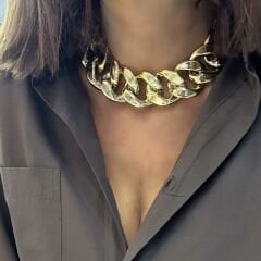 Özel Seri Marka Model Kalın Zincir Kolye