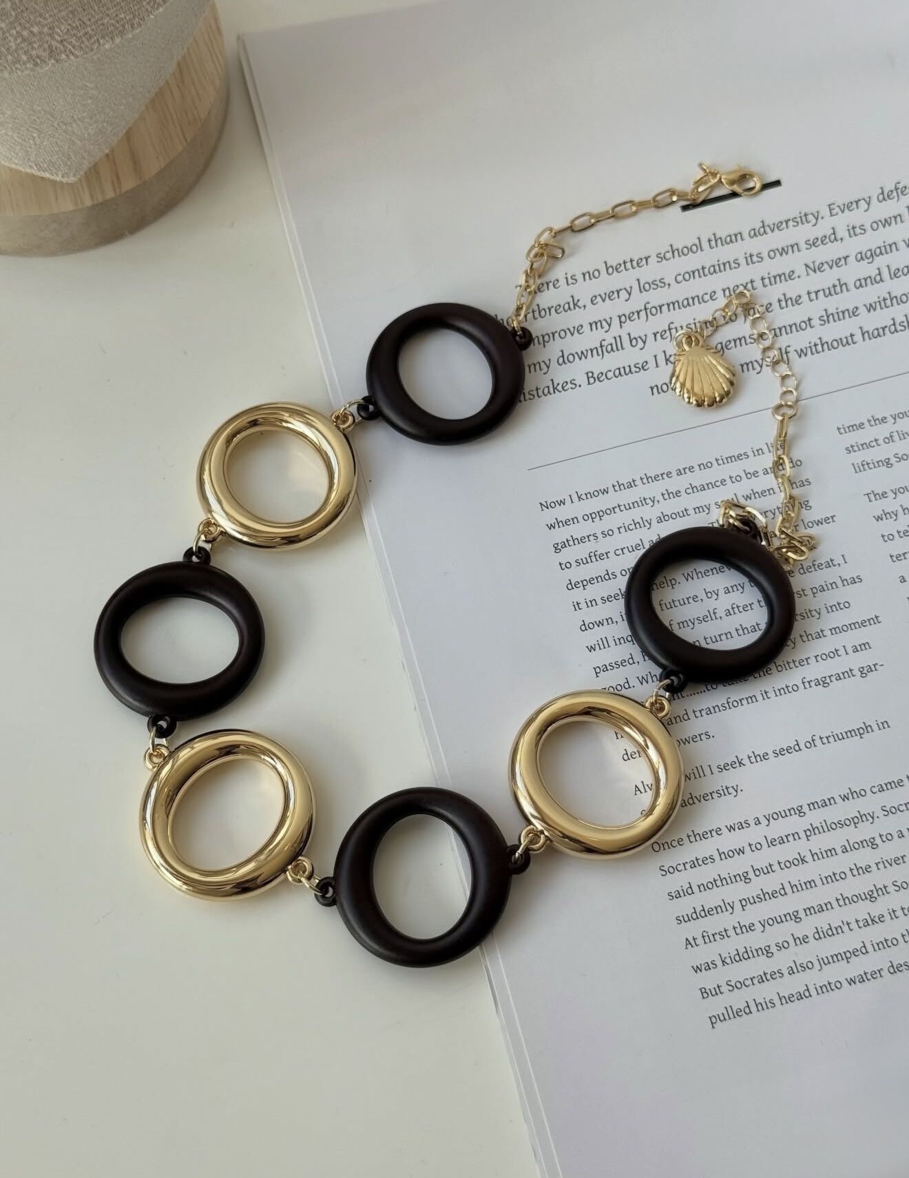 Özel Seri İki Renk Halka Model Kolye