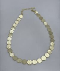 Özel Seri Dövme Çizik Plaka Tam Tur Daire Model Kolye