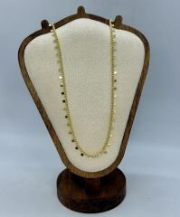 Özel Seri Kenarları Daire Detay Zincir Kolye