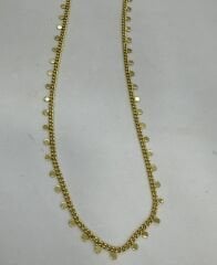 Özel Seri Kenarları Daire Detay Zincir Kolye