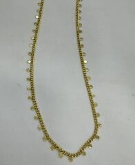 Özel Seri Kenarları Daire Detay Zincir Kolye