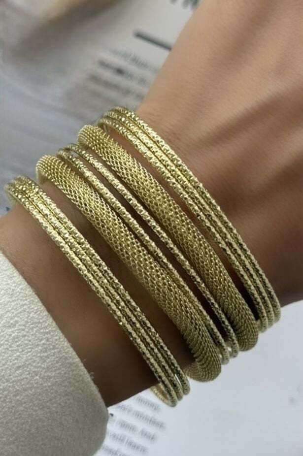 Çoklu Hasır Görünüm Kelepçe Bileklik