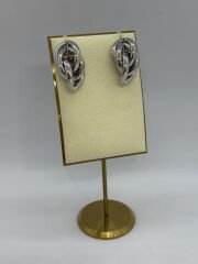 İç İçe Geçme Oval Vintage Küpe