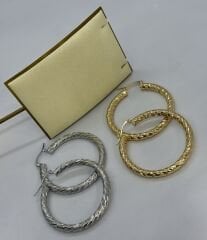 Özel Seri Tırtık Plaka Halka Küpe