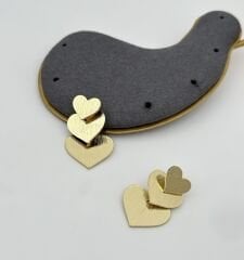 Özel Seri İşlemeli Kalp Plaka Sallantılı Küpe