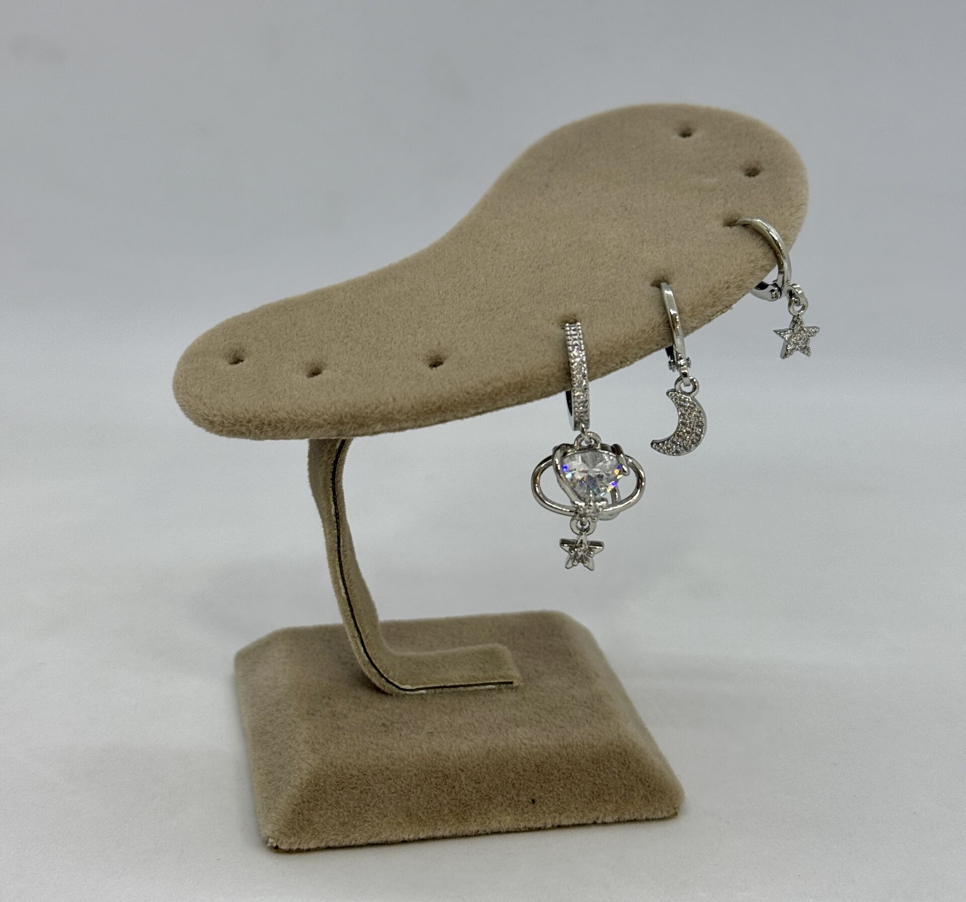 Özel Seri Üçlü Set Yıldız Detay Set Küpe