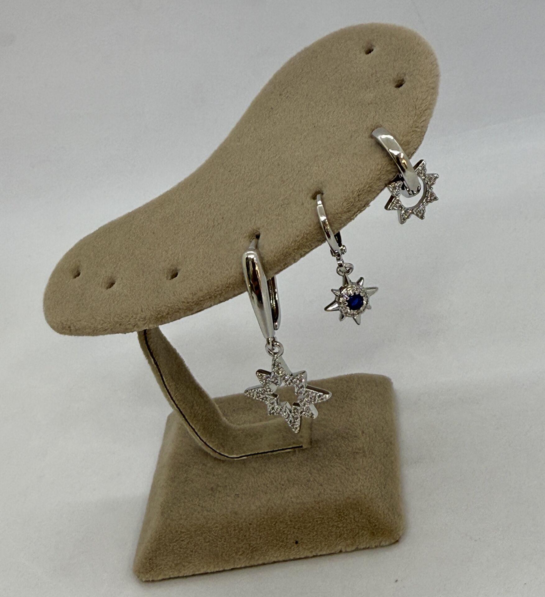 Özel Seri Üçlü Kuzey Yıldızı Detay Set Küpe