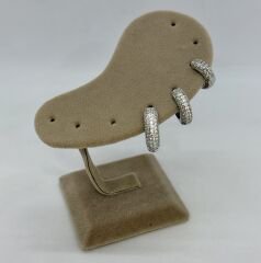 Özel Seri Üçlü Zirkon Taşlı Üçlü Set Küpe