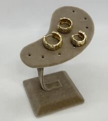 Özel Seri Zirkon Taşlı Üçlü Halka Küpe