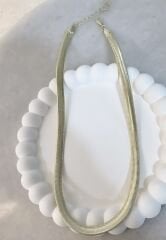 Özel Seri Kalın Yassı İtalyan Zincir Kolye