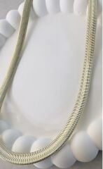 Özel Seri Kalın Yassı İtalyan Zincir Kolye