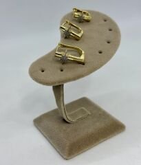 Özel Seri Zirzon Taşlı Kuzey Yıldızı Figür Üçlü Küpe