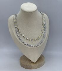 Özel Seri İki Renk İkili Daire Model Kolye