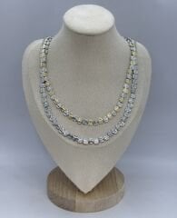 Özel Seri İki Renk İkili Daire Model Kolye