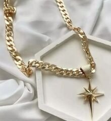 Özel Seri Kuzey Yıldızı Sallantı Zincir Kolye