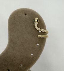 Özel Seri Zirkon Taşlı Yılan Kıkırdak Küpe