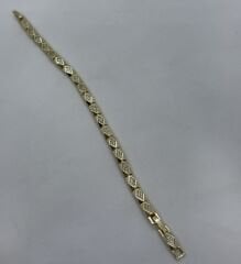 Özel Seri Zirkon Taşlı 14K Altın Kaplama Bileklik