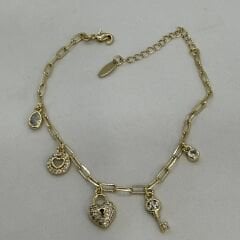 Özel Seri 14K Altın Kaplama Figür Sallantı Bileklik