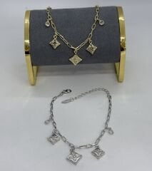 Özel Seri 14K Altın Kaplama Figür Sallantı Bileklik