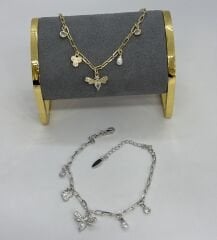 Özel Seri 14K Altın Kaplama Figür Sallantı Bileklik