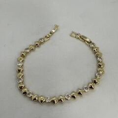 Özel Seri Zirkon Taşlı 14K Altın Kaplama Bileklik