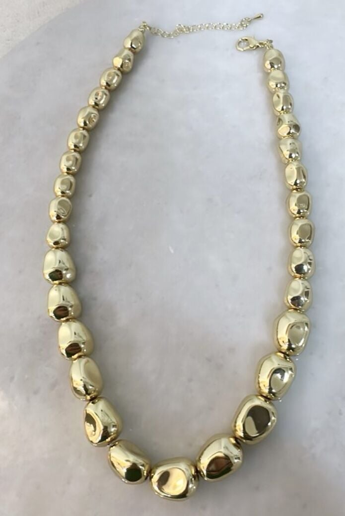 Özel Seri Asimetrik Oval Gold Kolye