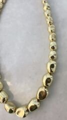 Özel Seri Asimetrik Oval Gold Kolye