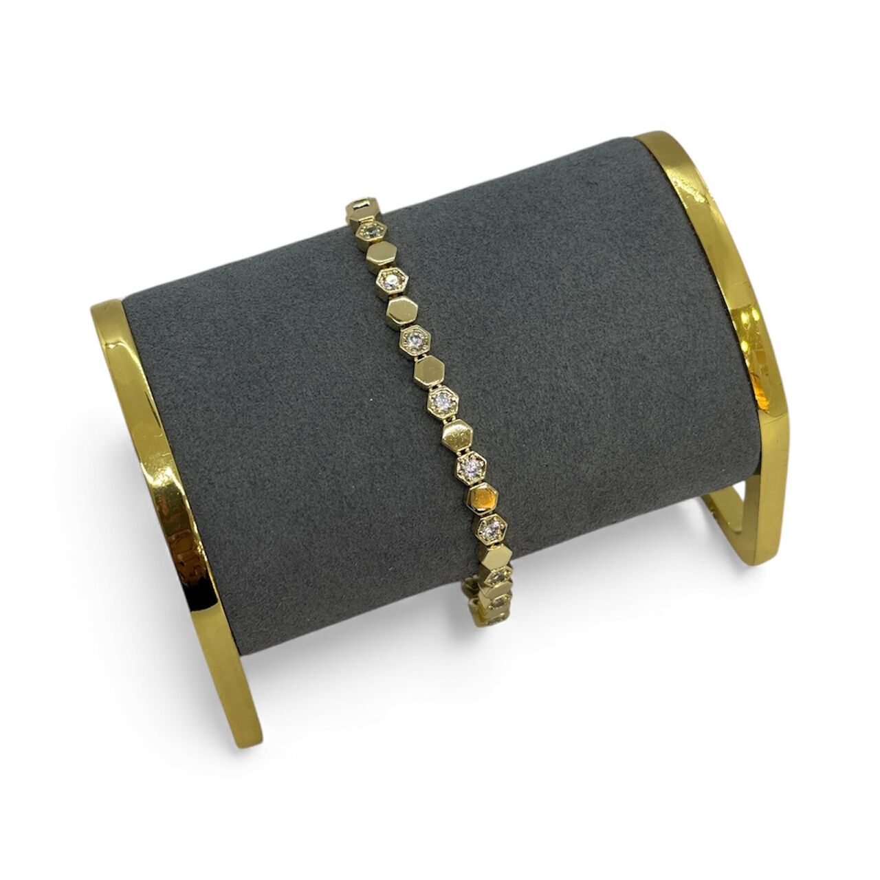 Özel Seri Zirkon Taşlı 14K Altın Kaplama Bileklik