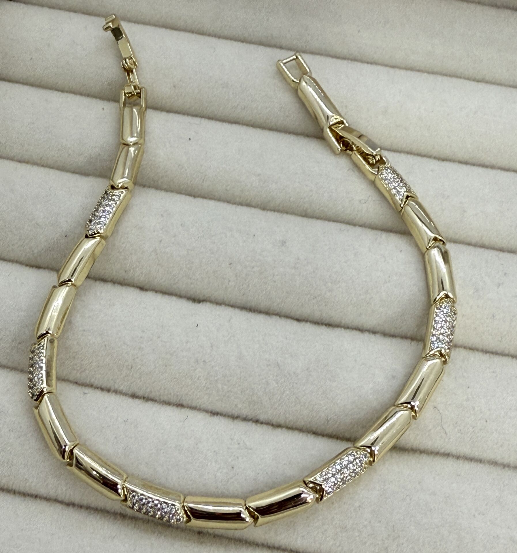 Özel Seri Zirkon Taşlı 14K Altın Kaplama Bileklik