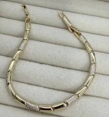 Özel Seri Zirkon Taşlı 14K Altın Kaplama Bileklik