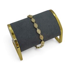 Özel Seri Nokta Zirkon Taşlı 14K Altın Kaplama Göz Bileklik