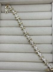 Özel Seri Zirkon Taşlı 14K Altın Kaplama Bileklik