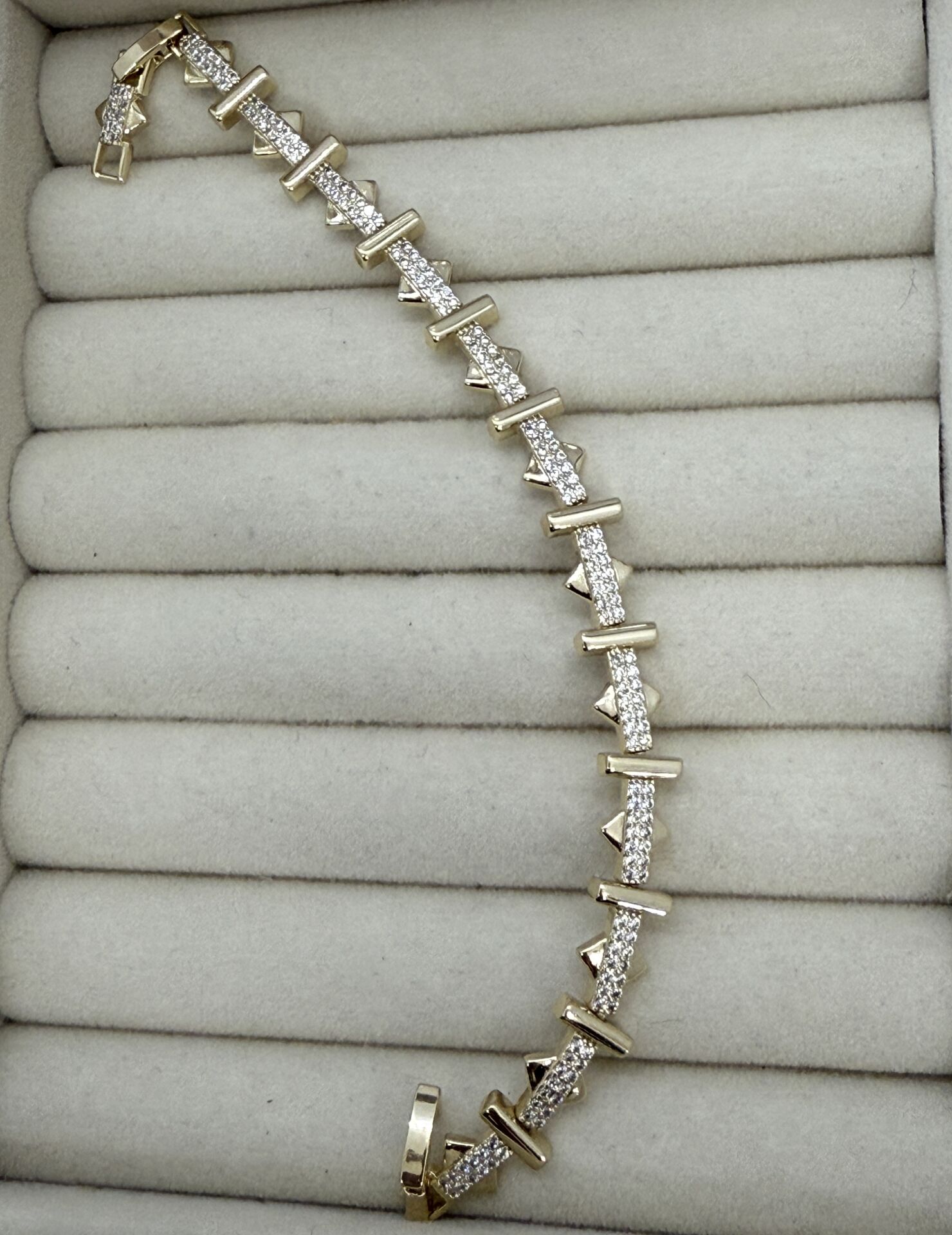 Özel Seri Zirkon Taşlı 14K Altın Kaplama Bileklik