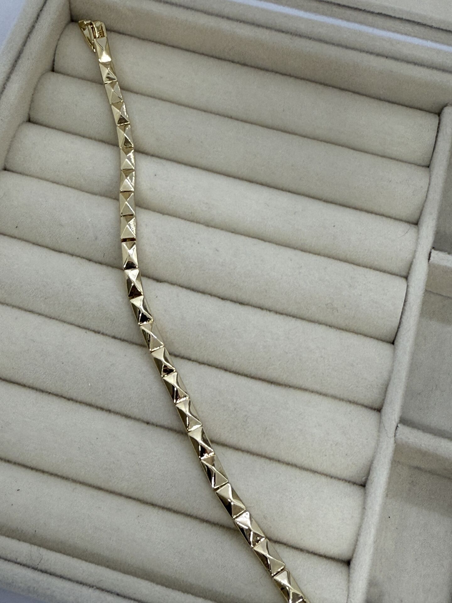 Özel Seri 14K Altın Kaplama Kare Plaka Bileklik