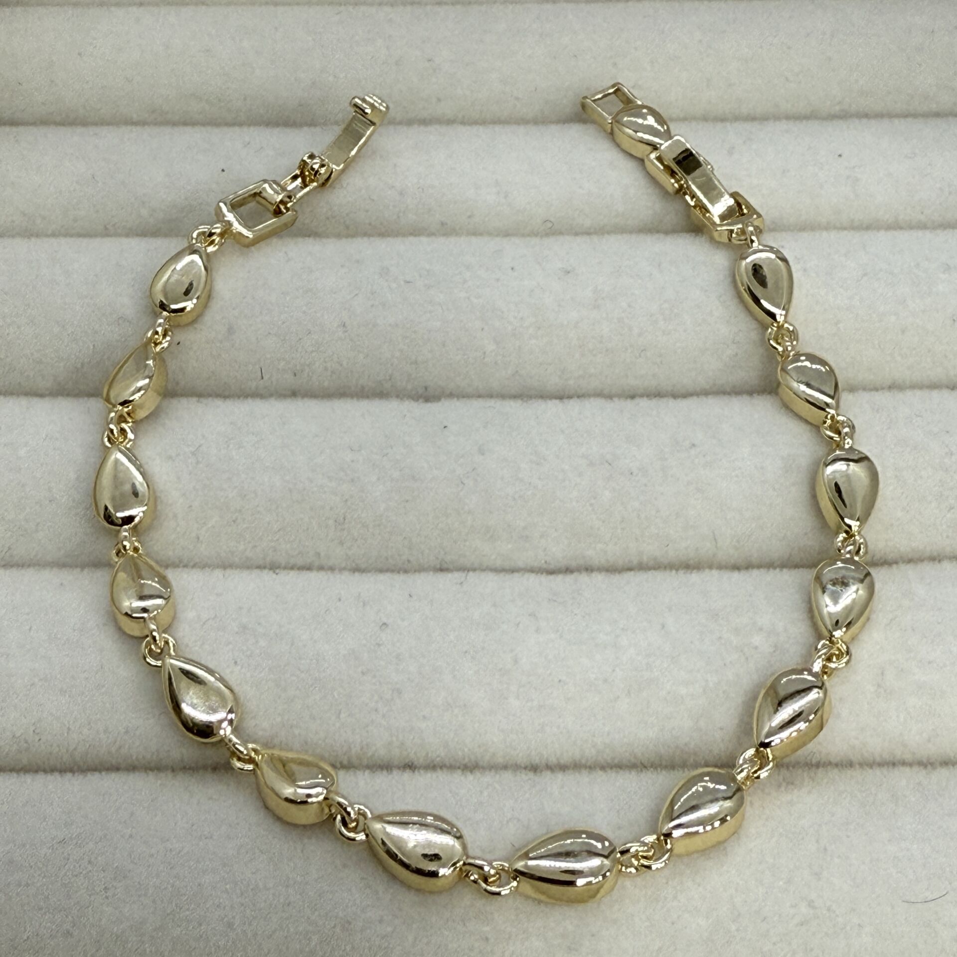 Özel Seri 14K Altın Kaplama Oval Plaka Bileklik