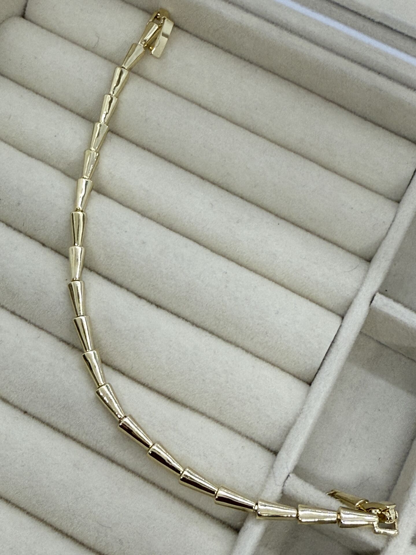 Özel Seri 14K Altın Kaplama  Çubuk Plaka Bileklik