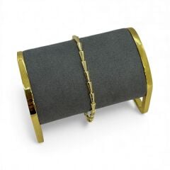 Özel Seri 14K Altın Kaplama  Çubuk Plaka Bileklik