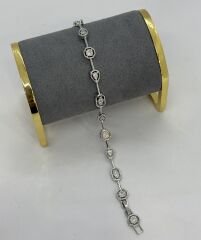 Özel Seri Zirkon Taşlı 14K Altın Kaplama Bileklik