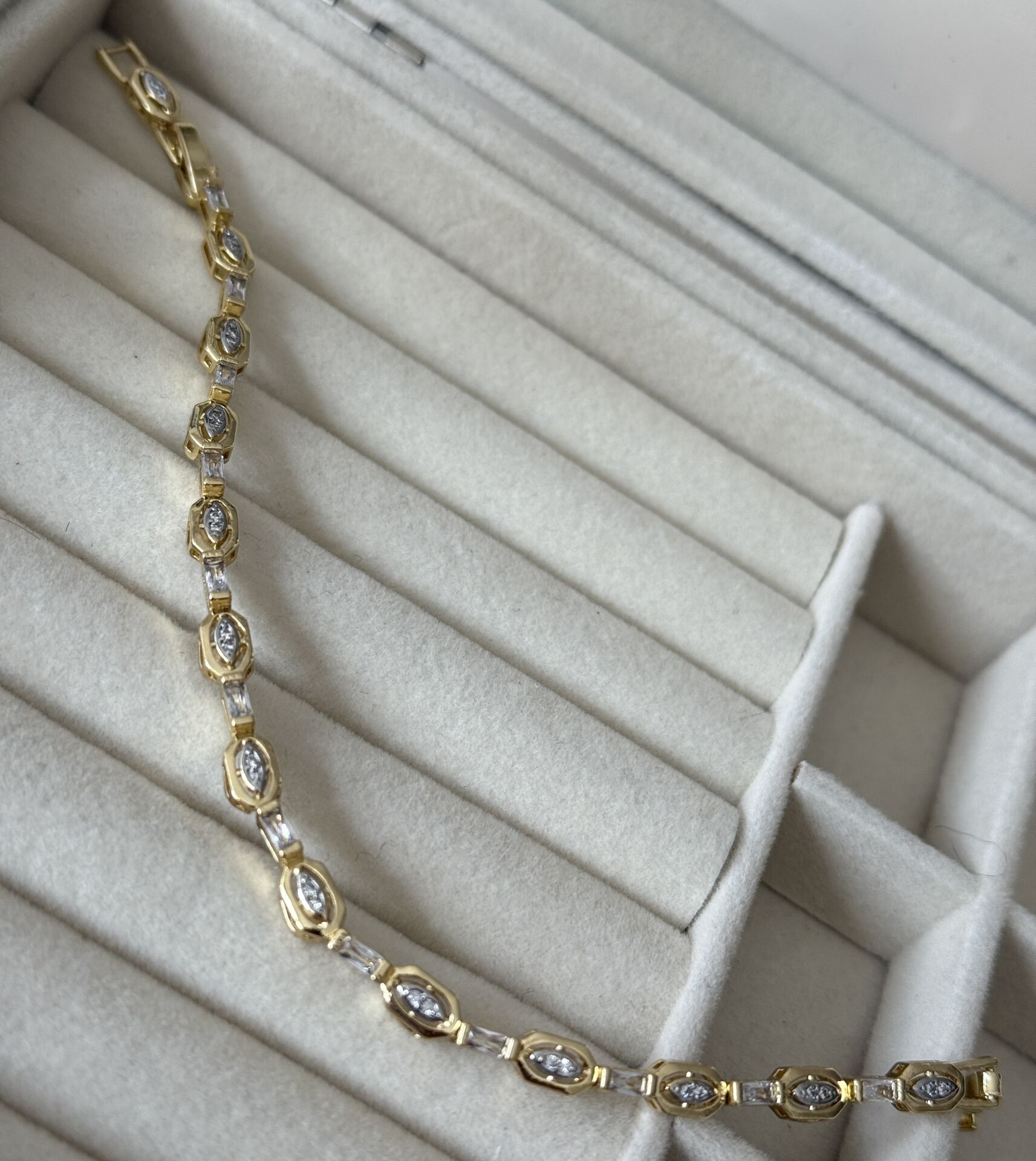 Özel Seri Zirkon Taşlı 14K Altın Kaplama Bileklik