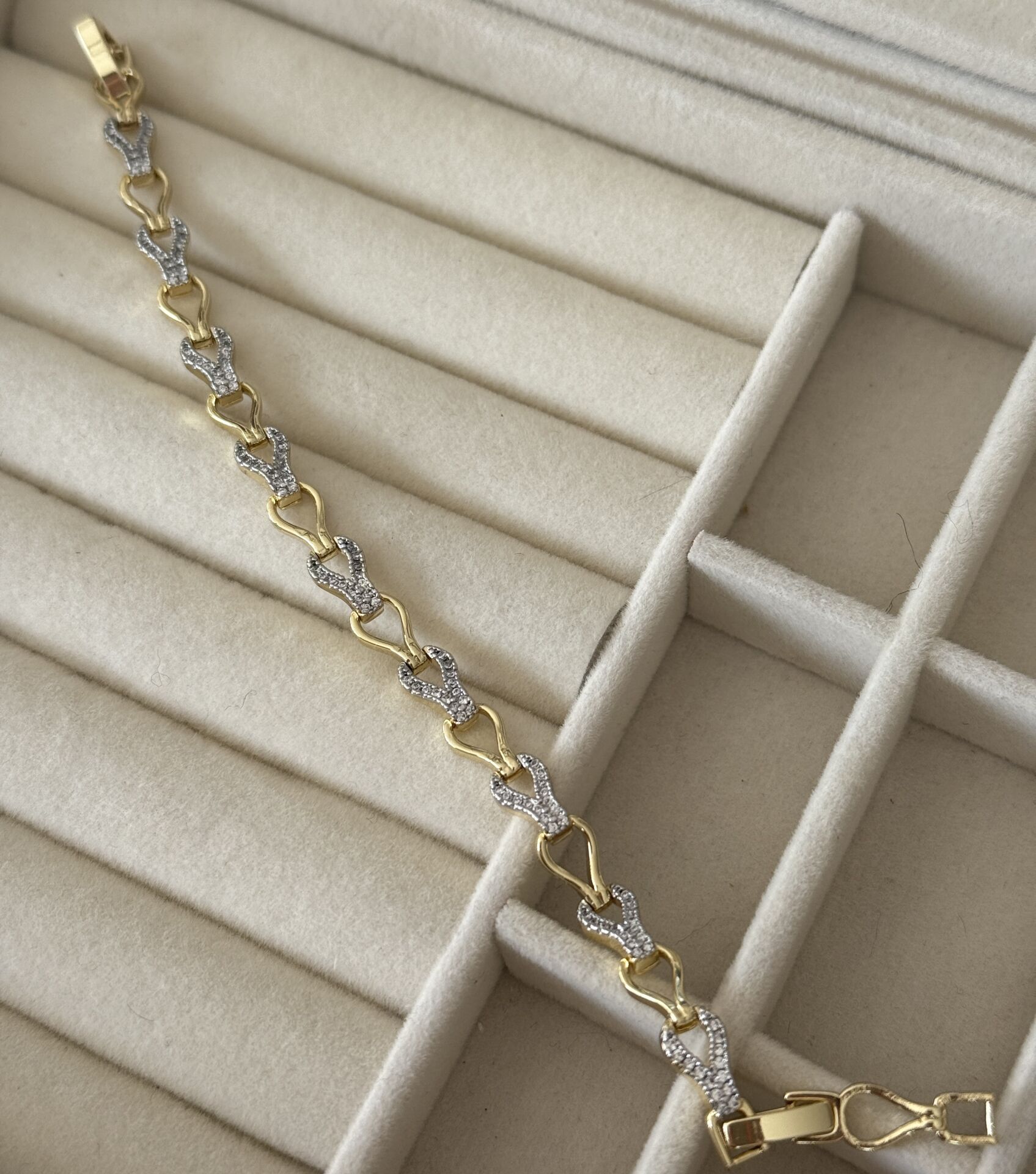 Özel Seri Zirkon Taşlı 14K Altın Kaplama Bileklik