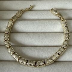 Özel Seri Zirkon Taşlı 14K Altın Kaplama Bileklik