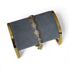 Özel Seri Zirkon Taşlı 14K Altın Kaplama Bileklik