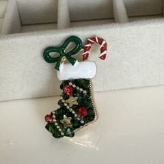 İthal Taşlı Figürlü Çorap Broş